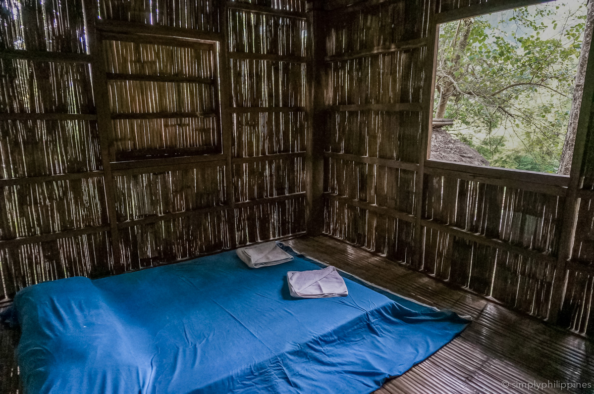 The bare necessities. I once stepped out to brush my teeth and came back to find a chicken running around the hut. It still makes me laugh to think about it.